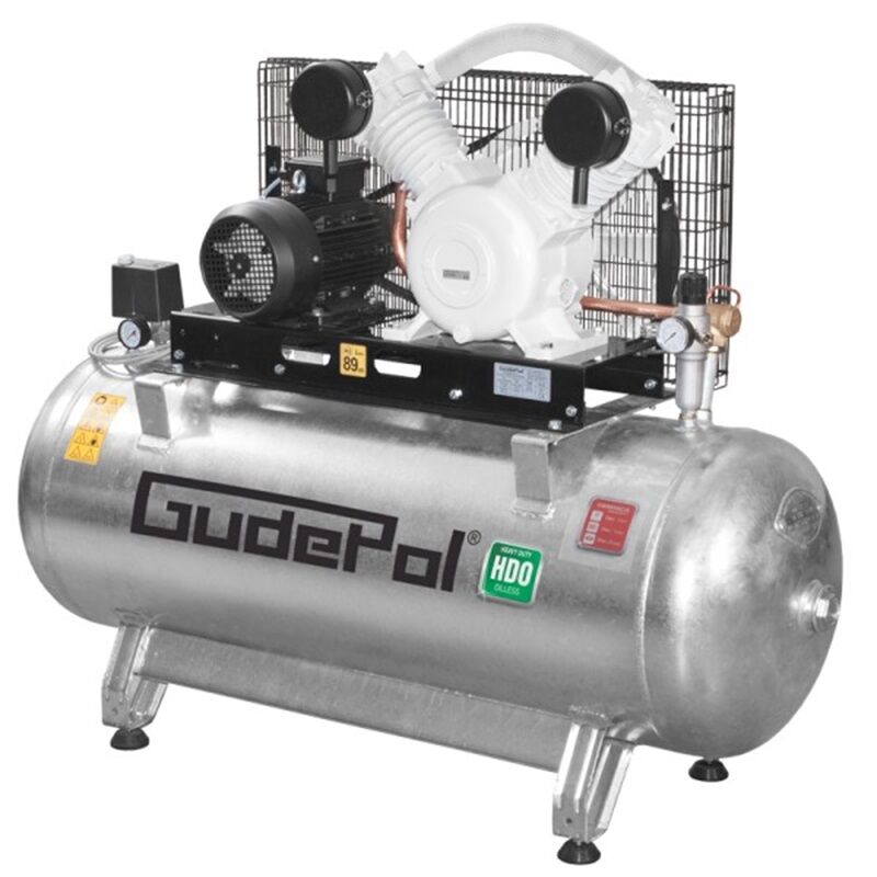 HDO 50/270/680 Bezolejowy Kompresor Dwutłokowy (270L, 4kW, 10bar) Gudepol - obrazek 1